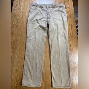 Carhartt Men’s Khaki Relaxed Fit Utility Work Pants Size 42x34